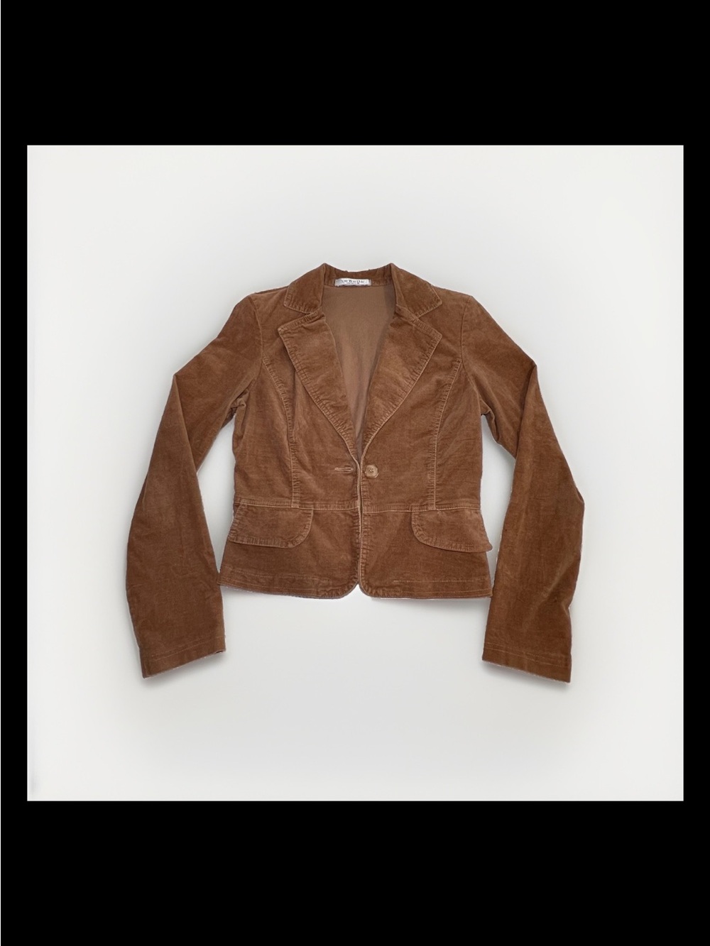 La Belle Brown Corduroy Tailored Blazer